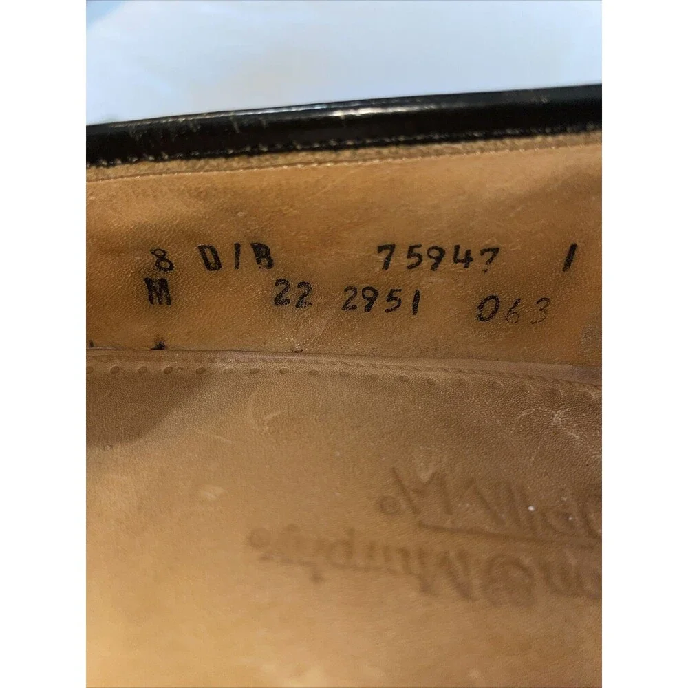 Johnston & Murphy Optima Wingtip Loafers Mens Size 8 D Black Leather Slip On